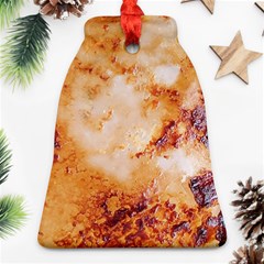Burnt Paper Texture Print Design Bell Ornament (two Sides) by dflcprintsclothing