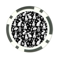Easter Bunny Pattern Poker Chip Card Guard (10 Pack) by Valentinaart