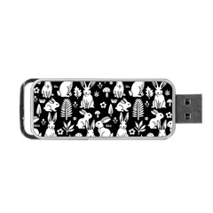 Easter Bunny Pattern Portable Usb Flash (two Sides) by Valentinaart