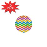 Chevron Pattern Design Texture 1  Mini Buttons (10 pack)  Front