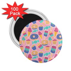 Ice Cream Donut Sweets Candie 2 25  Magnets (100 Pack)  by Apenda