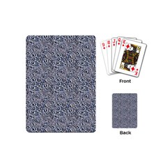 Blue Black Snake Pattern Playing Cards Single Design (mini) by DinkovaArt