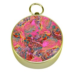 Collage  Gold Compasses by kaleidomarblingart
