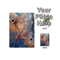 Blue Flow Playing Cards 54 Designs (mini) by kaleidomarblingart