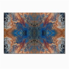 Pour Repeats Postcard 7  X 5  (pkg Of 10) by kaleidomarblingart