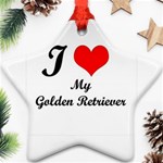 I Love My Beagle Star Ornament (Two Sides)