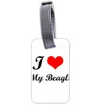 I Love My Beagle Luggage Tag (two sides) Back